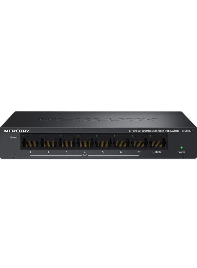 Mercury 8-port 100mbps 7-port Poe Switch, Security Monitoring Suitable For Home Network Splitter And Distributor Ms08cp - Image 4