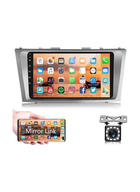 Android Car Stereo for Toyota Camry 2006 2007 2008 2009 2010 2011 6GB RAM 128GB ROM Support SIM Card, Apple Carplay, MirrorLink WiFi BT, 9 Inch IPS Touch Screen with Backup Camera Included