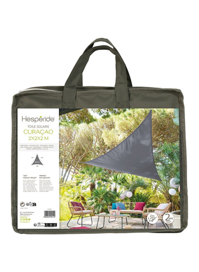 Hesperide Curacao UV Protection Triangular Garden Sun Shade Slate Grey 200 x 200 x 200 cm 146702 - Image 3
