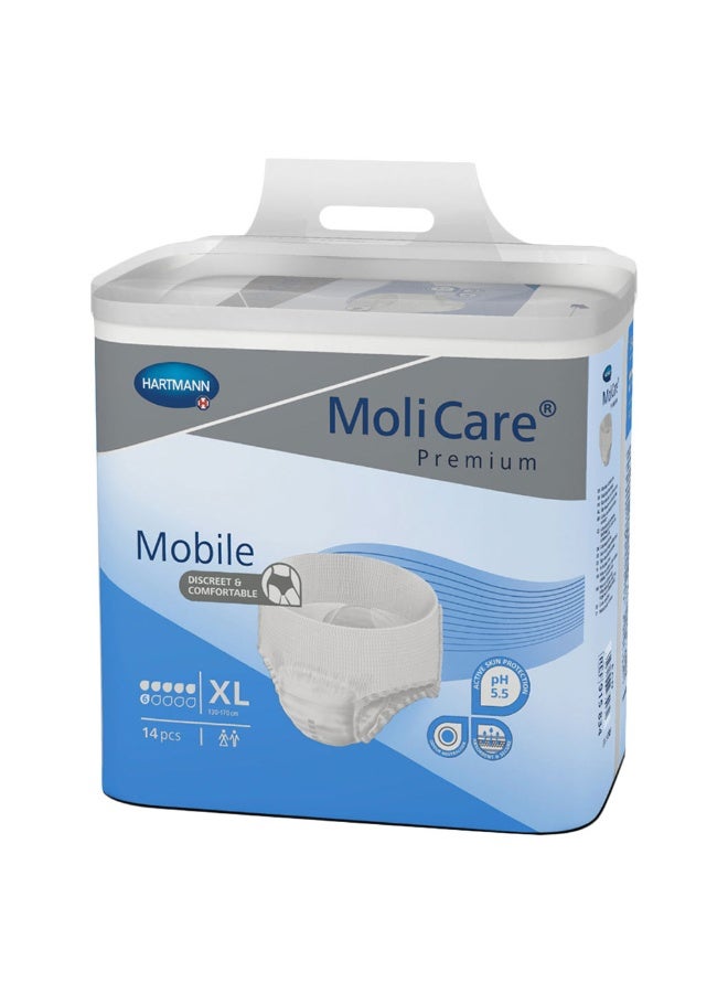 Hartmann حفاضات موليكير بريميوم للبالغين بسحاب 130 × 170 سم XL، عبوة من 14