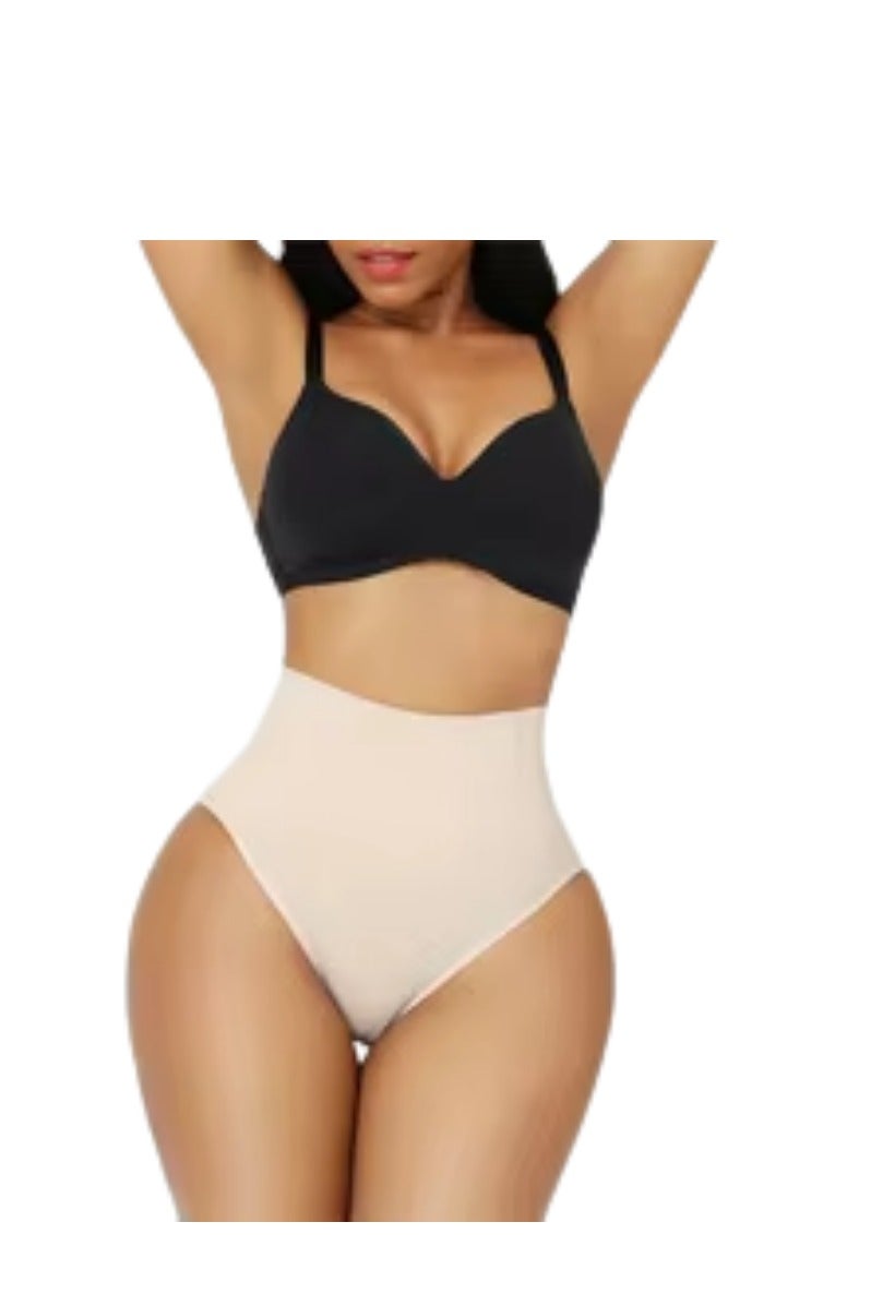 CURVCRAFT Women's High-Waist Shapewear Panty – Tummy Control & Butt Lifter | Seamless Slimming Body Shaper Beige - Image 5