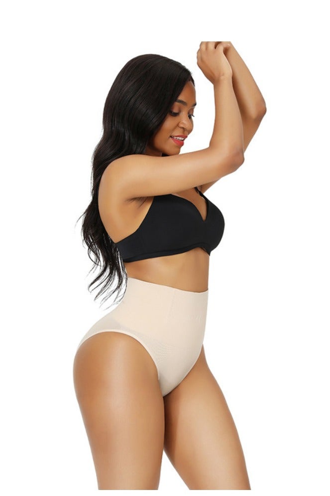 CURVCRAFT Women's High-Waist Shapewear Panty – Tummy Control & Butt Lifter | Seamless Slimming Body Shaper Beige - Image 4