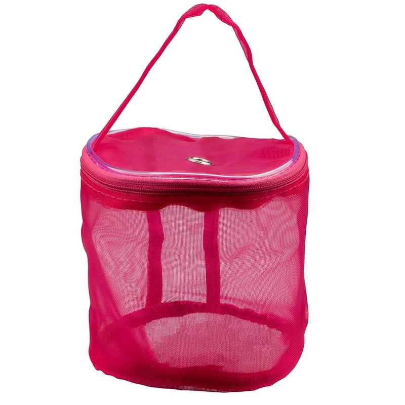 Craft County Mesh Yarn Holder with Carrying Handle Collapsible Container to Store and Transport Red Small - Image 2