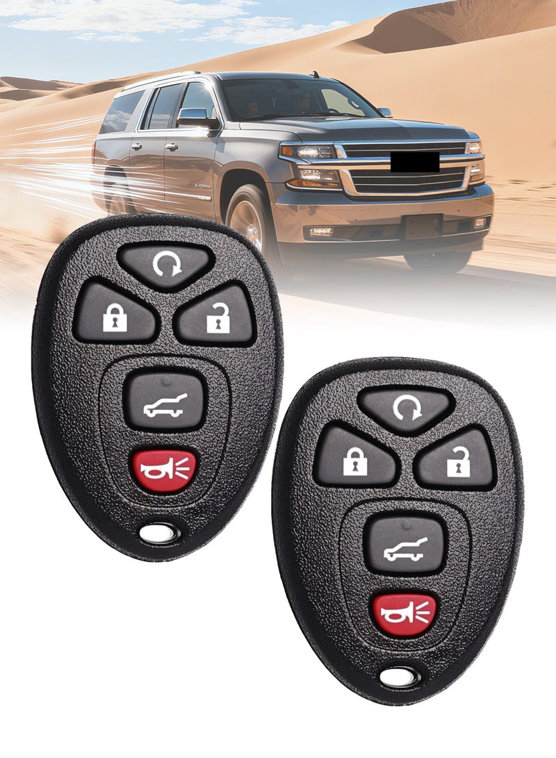 Pack of 2 Car Keyless Entry Remote Control Key Fob Fits for 07-14 Chevy Suburban Tahoe/ 09-17 Traverse/ 07-14 GMC Yukon/ 08-17 Acadia Buick Enclave/ 07-13 Escalade Car Keyless Entry Remote Control,OUC60270 OUC60221 - Image 1