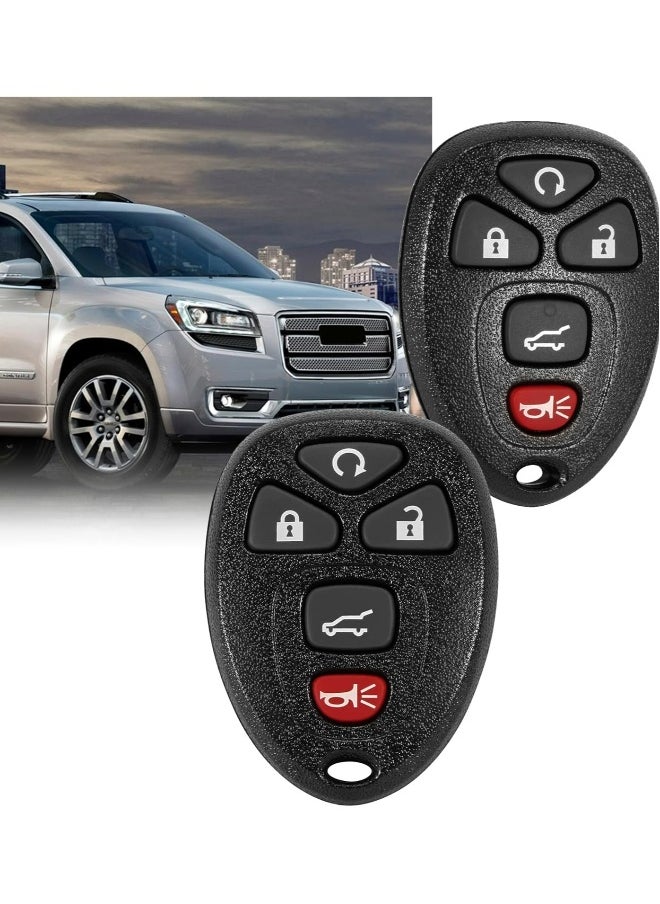 Topleo - Pack of 2 Car Keyless Entry Remote Control Key Fob Fits for 07-14 Chevy Suburban Tahoe/ 09-17 Traverse/ 07-14 GMC Yukon/ 08-17 Acadia Buick Enclave/ 07-13 Escalade Car Keyless Entry Remote Control,OUC60270 OUC60221 - Image 1