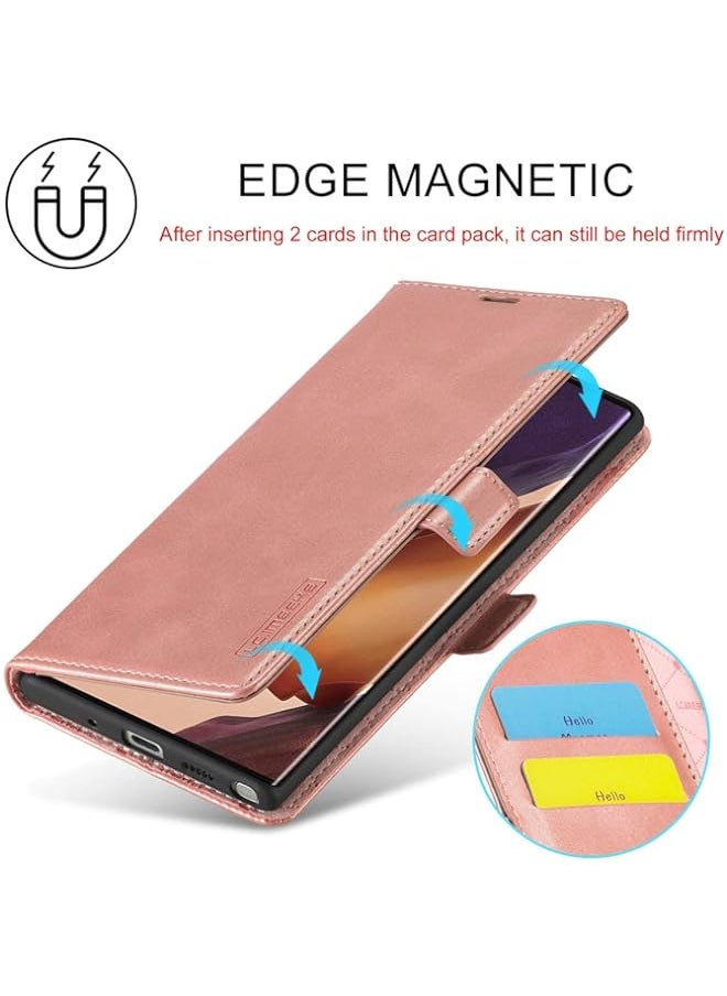 BGM - BGM Leather Case for Samsung Galaxy Note 10 Plus, Premium Wallet Case with Kickstand and Credit Slots Folio Flip Cover for Samsung Galaxy Note 10 Plus(Samsung Note 10 Plus, Rose Gold) - Image 1