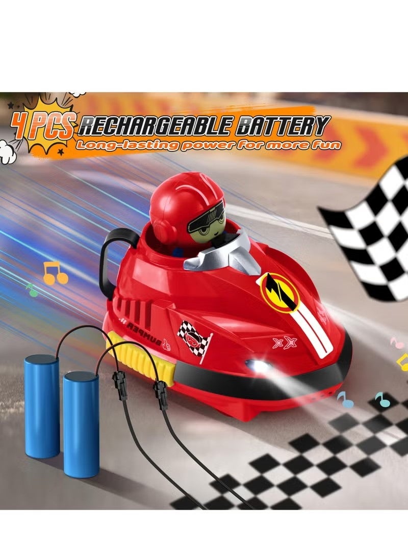 2 Pcs Remote Control Car, 2.4GHz Bumper Cars RC Battle Car Toy Set, Ejecting Dodgem Cars with Sound Effects, Music and Lights, RC Play Vehicles, Gift for 6+ Ages Kids Boys Girls Children - Image 2