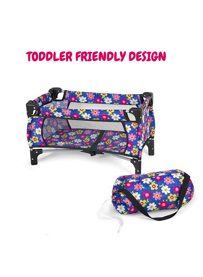 fash n kolor ® Baby Doll Crib Set With Pack N Play Bassinet Blanket & Carry Bag For Baby Doll Fits Up To 20 Inches Doll ; Baby Girl Stuff Excellent Pretend Play Gift  - Image 5
