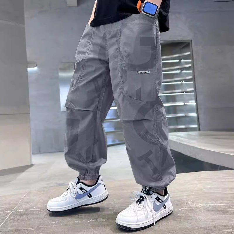 Boys' Anti-Mosquito Pants Thin Summer Long Pants Summer Children'S Sports Quick-Drying Pants Summer Wear - Image 3