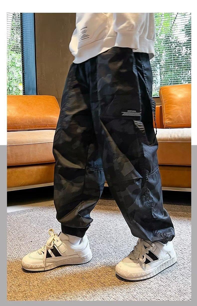 Boys' Anti-Mosquito Pants Thin Summer Long Pants Summer Children'S Sports Quick-Drying Pants Summer Wear - Image 1