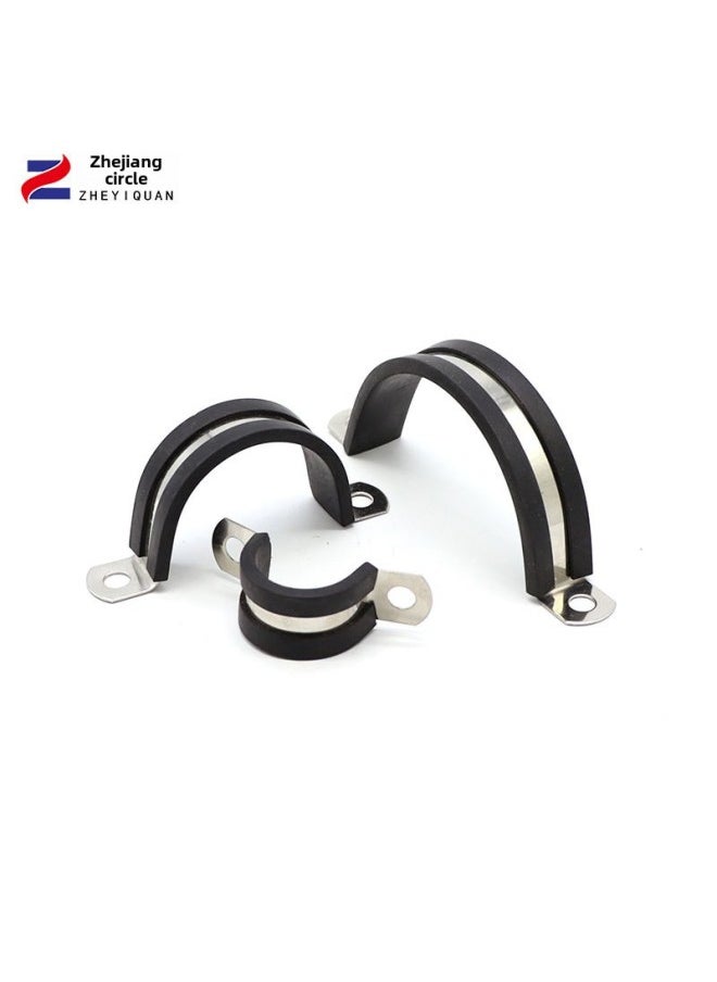 Generic - Riding With Rubber Strip F1 Type Rubber Strip Clamp U Type Riding Riding Riding U Type Rubber Strip Wire Cable Pipe Entrainment Glue Card-Specifications And Models:【304】Ф42 - Image 1