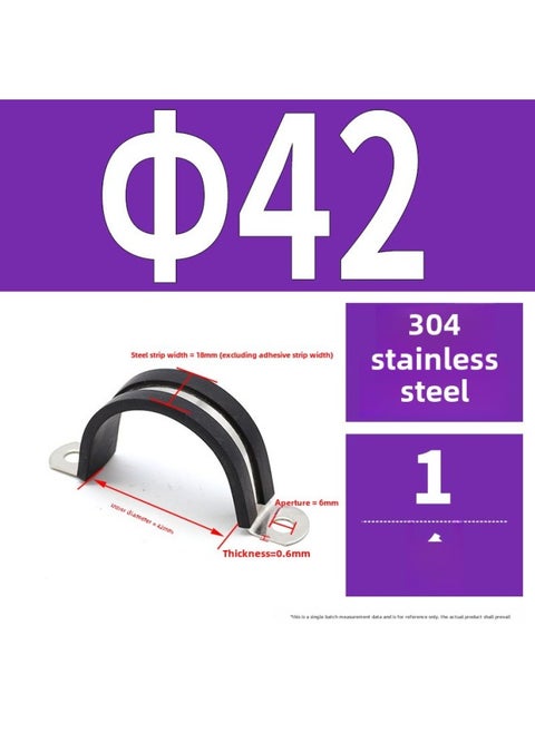 Riding With Rubber Strip F1 Type Rubber Strip Clamp U Type Riding Riding Riding U Type Rubber Strip Wire Cable Pipe Entrainment Glue Card-Specifications And Models:【304】Ф42