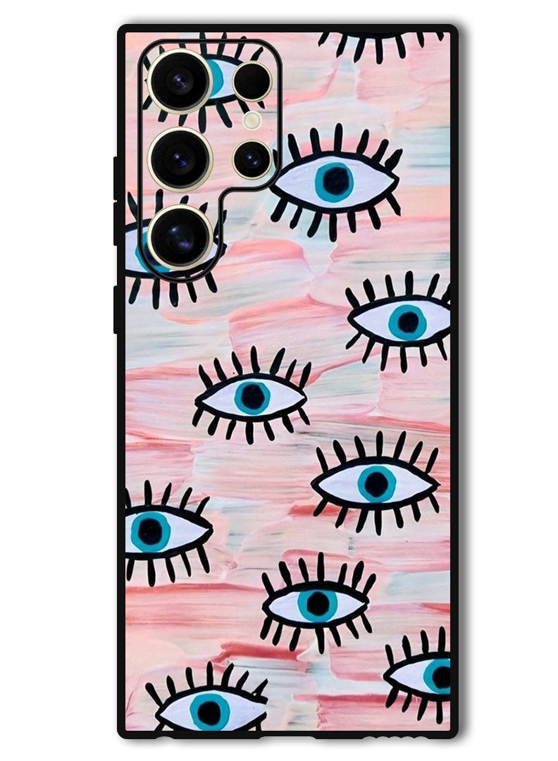 Theodor Protective Case Anti Scratch Shock Proof Bumper Cover For Samsung Galaxy S24 Ultra Evil Eye - Image 1