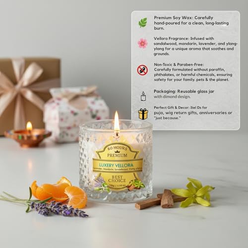 artkart Scented Candle – Lumos Aromēa by Artkart | Luxury Vellora | 80 Hr Burn | 140g |100% Soy Wax Candle in Beautiful Daisy in Glass Jar | Non-Toxic, Memorable Gift for Diwali, Weddings & Loved Ones. - Image 4