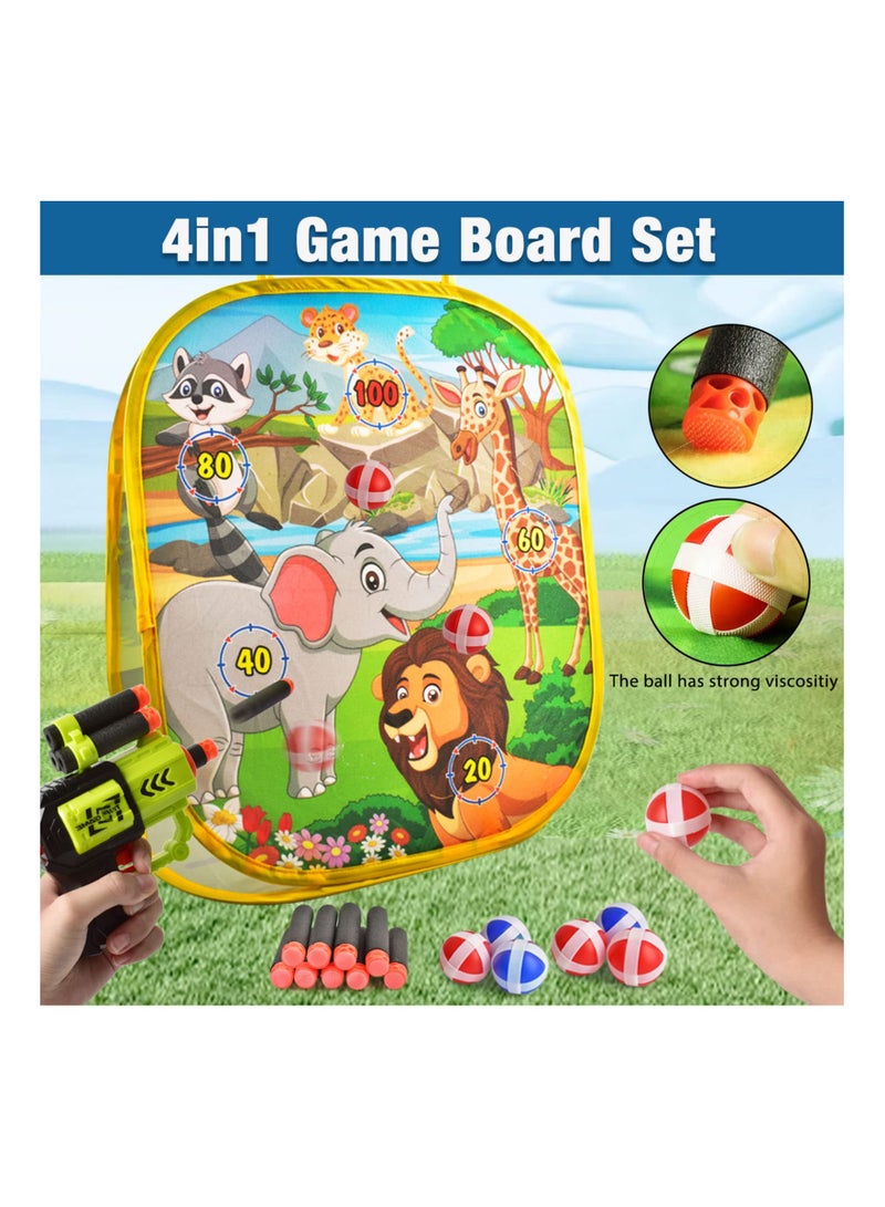 SYOSI 4 in 1 Animal Bean Bag Toss Game for Kids  Summer Outdoor Toys for Toddlers Ages 3 4 5 6 Year Old Party Sports & Outdoor Play Toys Games Activities for Toddlers 1-3 Backyard Yard Outside - Image 2