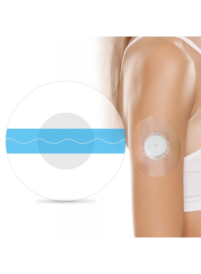 VIUAUAX 20pack Latex-Free Medical Adhesive Patches for Freestyle Libre 2/3-Precut CGM Tape with No Glue On The Center Waterproof and Strong Stick for Long Stay - Image 1