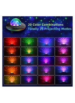 SYOSI Galaxy Projector Light Ocean Wave LED Night Lamp with Remote Control Colors Changing Music Bluetooth Playback Timer for Adult or Kid Bedroom Birthday Party  - Image 5