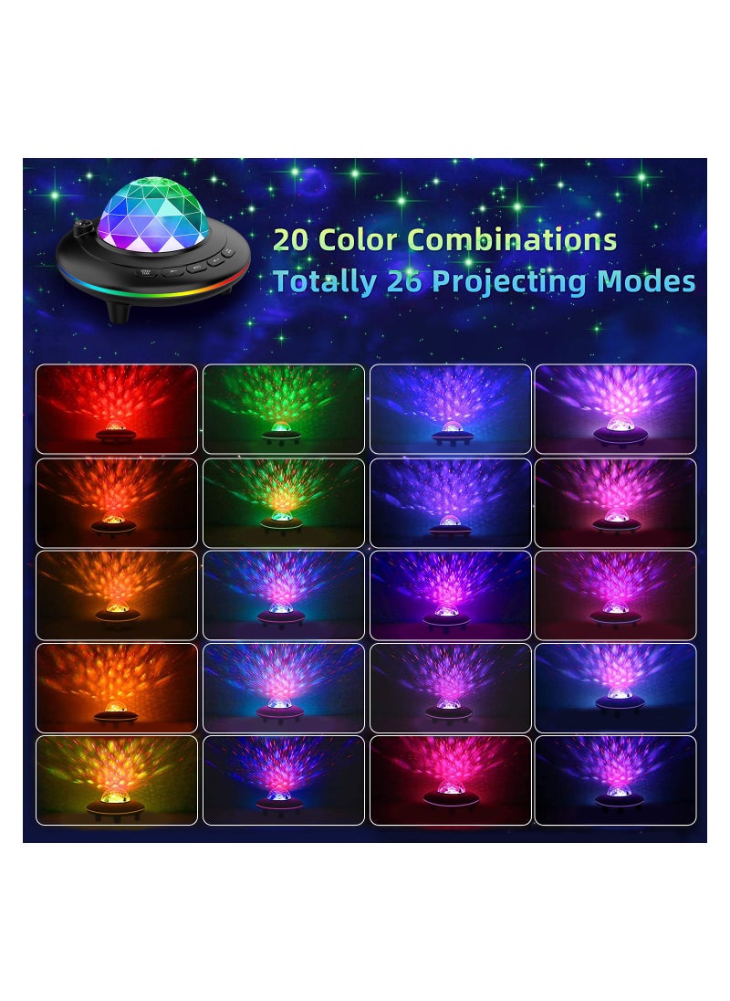 SYOSI Galaxy Projector Light Ocean Wave LED Night Lamp with Remote Control Colors Changing Music Bluetooth Playback Timer for Adult or Kid Bedroom Birthday Party  - Image 5