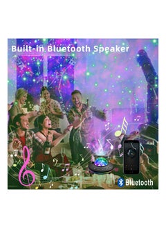 SYOSI Galaxy Projector Light Ocean Wave LED Night Lamp with Remote Control Colors Changing Music Bluetooth Playback Timer for Adult or Kid Bedroom Birthday Party  - Image 3