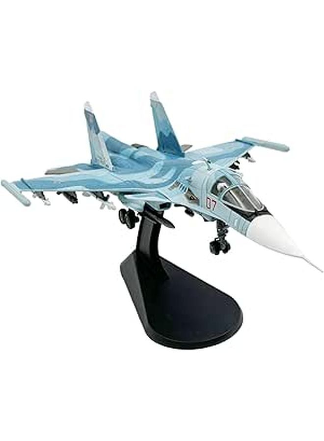 نموذج طائرة Su-35 مصنوع من المعدن المصبوب مقياس 1:100 لعرض الهدايا للكبار - Image 1