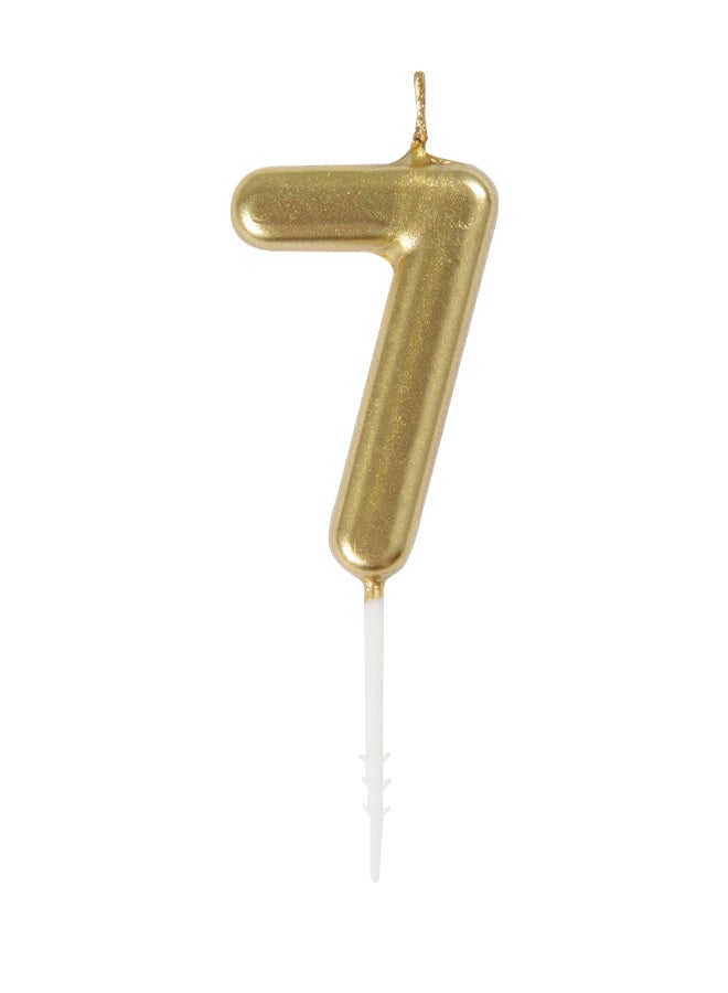 Unique Gold Number Candle 7