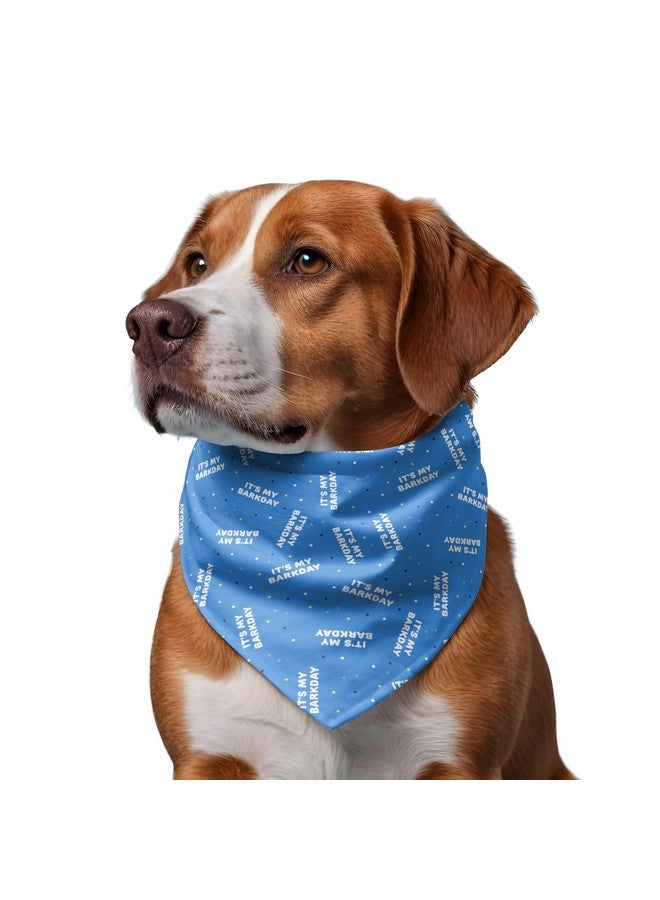 W IT’S My Barkday Woofbox Birthday Celebration Dog Bandana | This Stunning Gorgeous Dog Bandana Scarf Is Perfect For Your Dog’S Birthday Celebration Blue. One Size Fits All. - Image 4