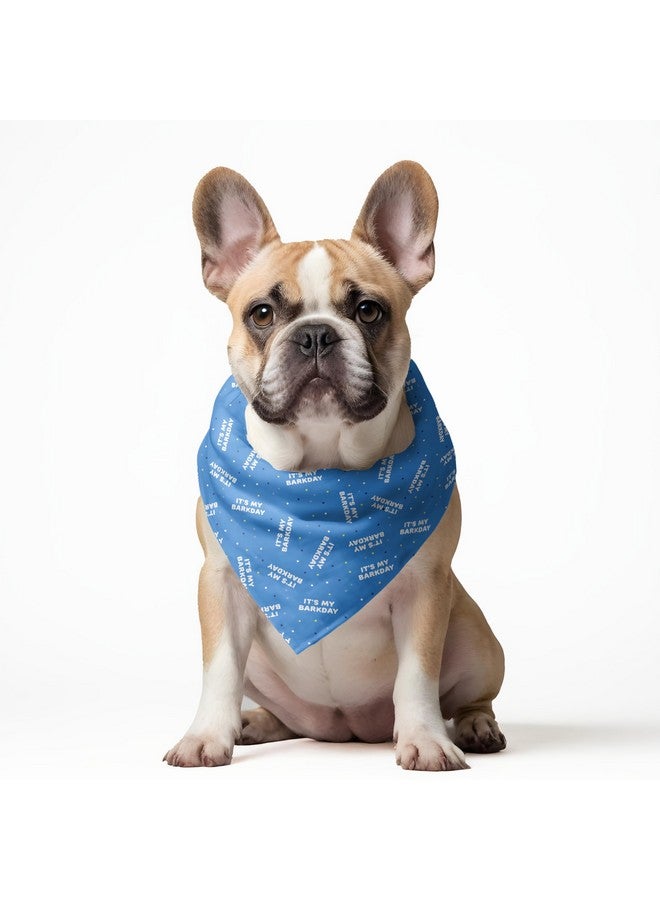 W IT’S My Barkday Woofbox Birthday Celebration Dog Bandana | This Stunning Gorgeous Dog Bandana Scarf Is Perfect For Your Dog’S Birthday Celebration Blue. One Size Fits All. - Image 2