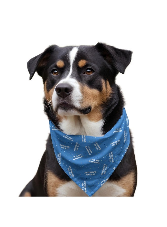 W IT’S My Barkday Woofbox Birthday Celebration Dog Bandana | This Stunning Gorgeous Dog Bandana Scarf Is Perfect For Your Dog’S Birthday Celebration Blue. One Size Fits All. - Image 3