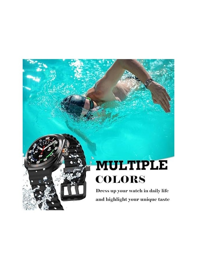 Generic - Silicone Band For Galaxy Watch Ultra Bands 47mm (2024) - Black - Image 1