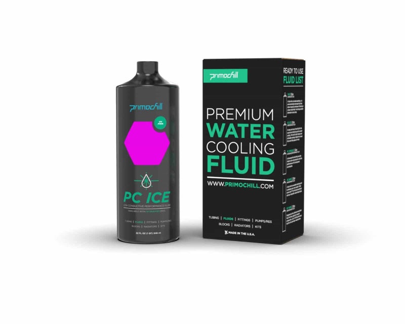 PrimoChill Ice - Low-Conductive Computer Watercooling Fluid (32 oz.) - UV Pink - Image 2