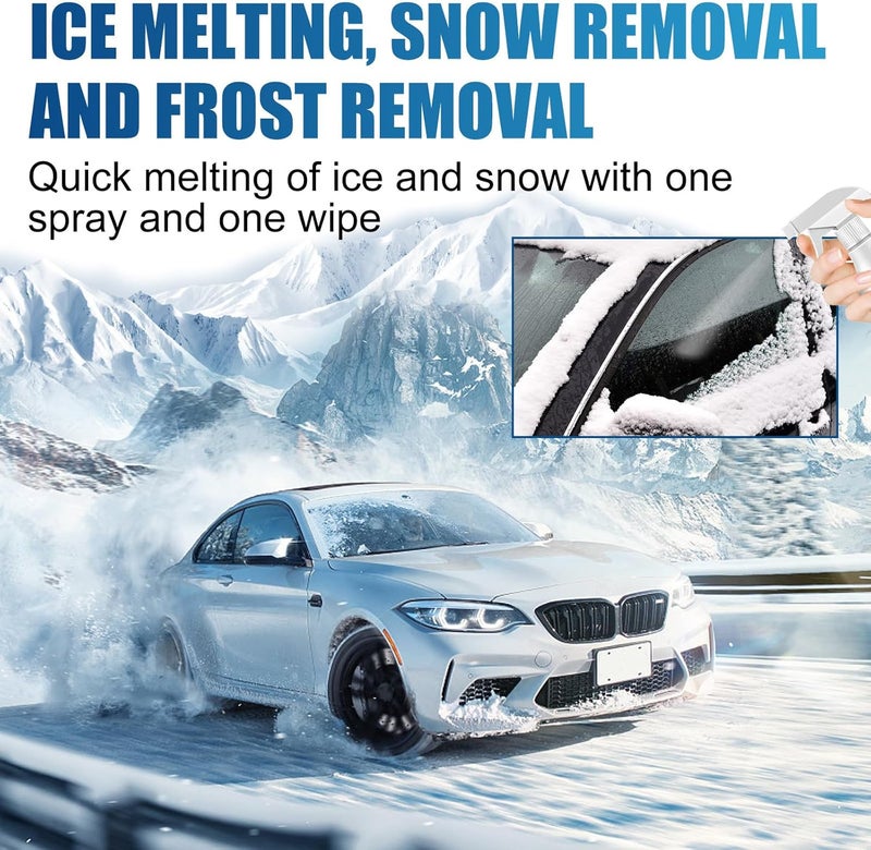klarako De Icer for Car Windshield, 60ml Deicer Spray for Car Windshield, Windshield Deicer Melting Spray for Car, De-Icer for Car Windshield (2pcs) - Image 4
