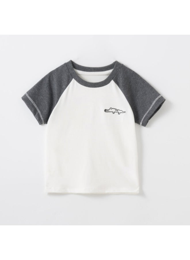 Malwee Kids Summer Boys Short Sleeve T-shirt Round Neck Children's Clothing Girls Cartoon Top Dropshipping