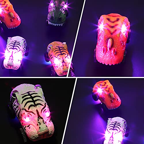 Save Unicorn Tracks Cars only Replacement Racing Car Track Accessories for Tracks Glow in The Dark Race Carswith 3 Flashing LED Lights Compatible with Most Tracks for Kids Boys and Girls4pack - Image 5