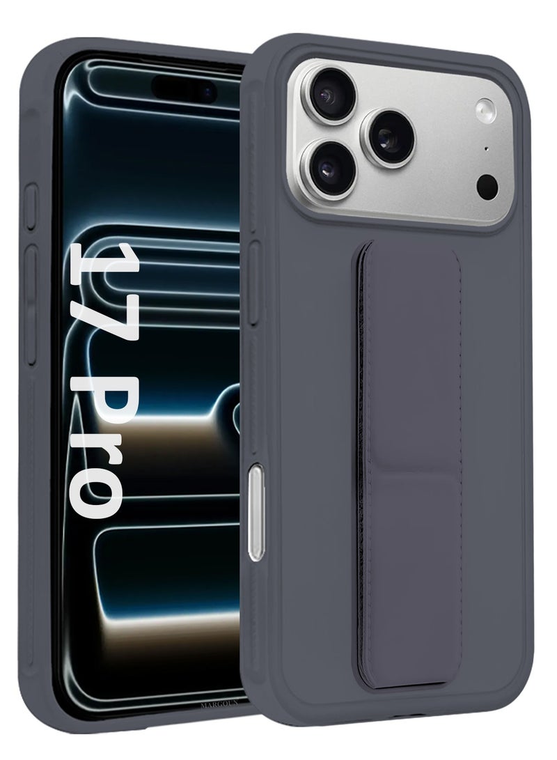 3 Packs Premium PU Leather Case for iPhone 17 Pro with Stand Function Shockproof and Anti Scratch Finger Grip with Two Privacy Screen Protector - Image 3