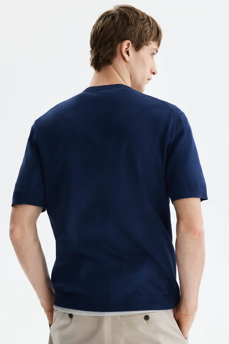 H&M  Slim Fit Knitted T-shirt for Men | Best Price UAE