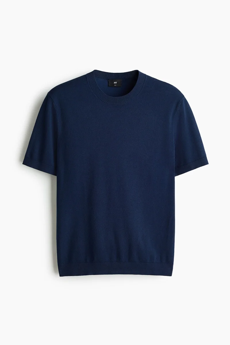 H&M  Slim Fit Knitted T-shirt for Men | Best Price UAE