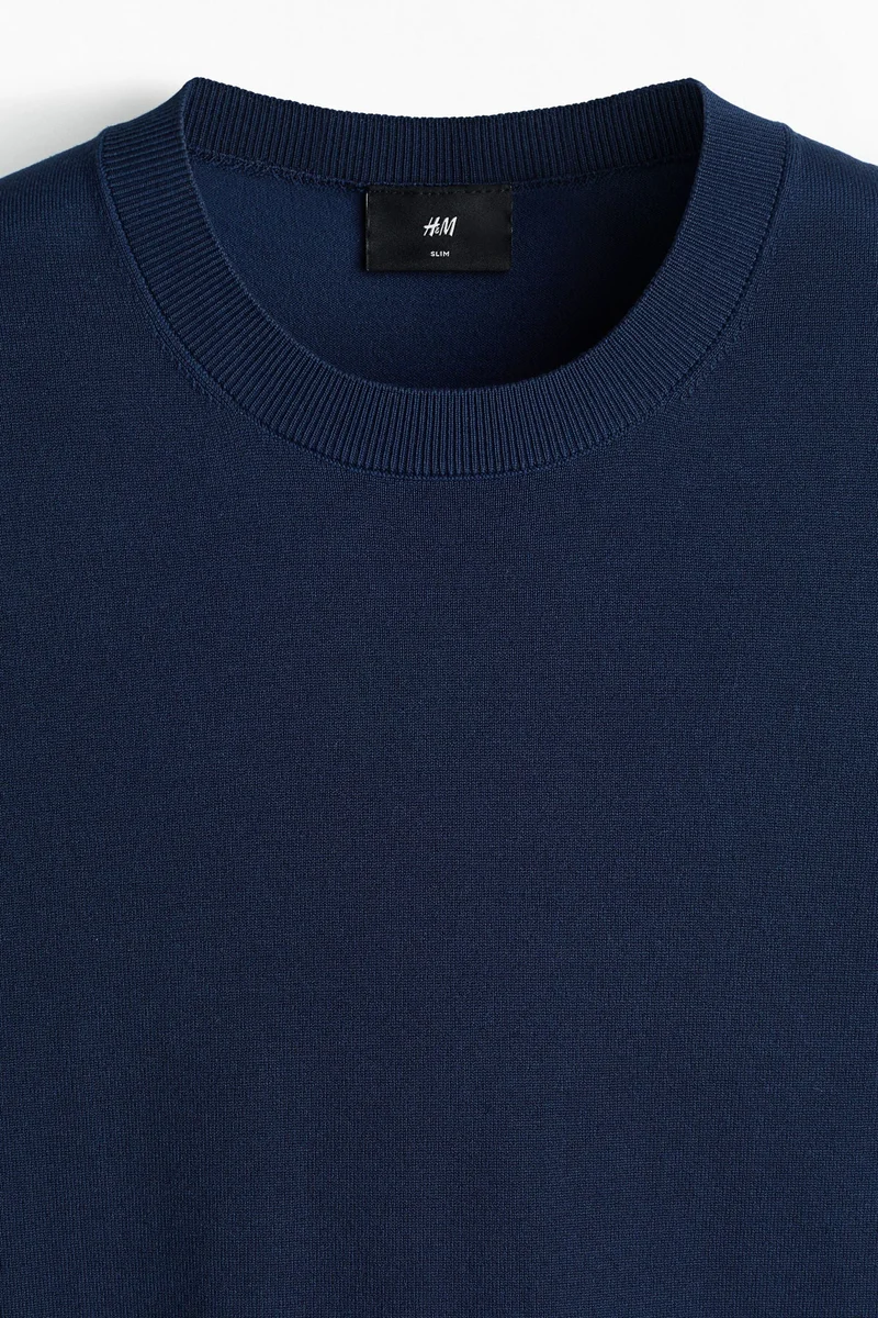 H&M  Slim Fit Knitted T-shirt for Men | Best Price UAE