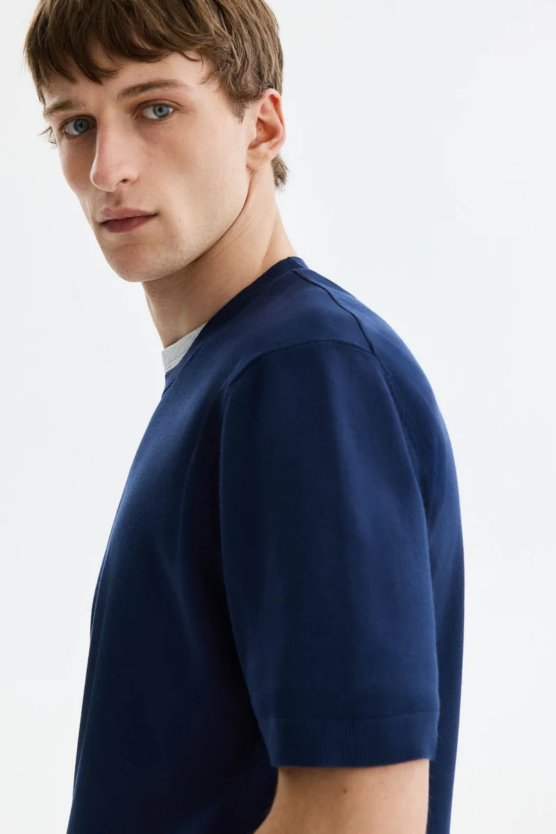 H&M Slim Fit Knitted T-shirt
