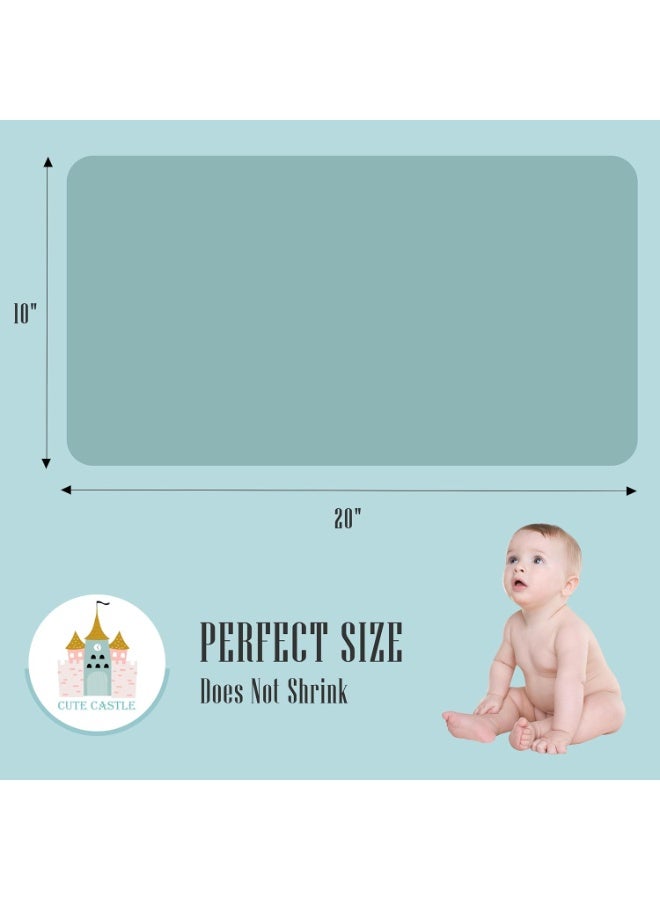 Cute Castle Cute Castle 12 Pack Muslin Burp Cloths for Baby - Ultra-Soft 100% Cotton Baby Washcloths - Large 20'' by 10'' Super Absorbent Milk Spit Up Rags - Burpy Cloths for Unisex, Boy, Girl - Dark Green - Image 1