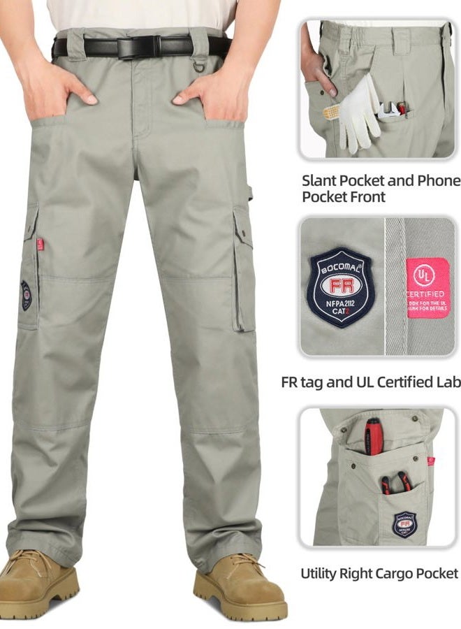 BOCOMAL FR Cargo Pants Flame Resistant Pants(2112&CAT2) 100% C 7.5oz Utility Fire Resistant Pants Grey - Image 4