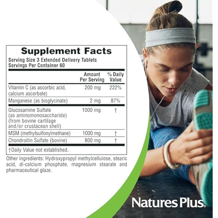 NaturesPlus Ultra Rx-Joint - 180 Tablets, Pack of 2 - Supports Healthy Joint Function - with Glucosamine, Chondroitin & MSM - Gluten Free - 120 Total Servings - Image 4