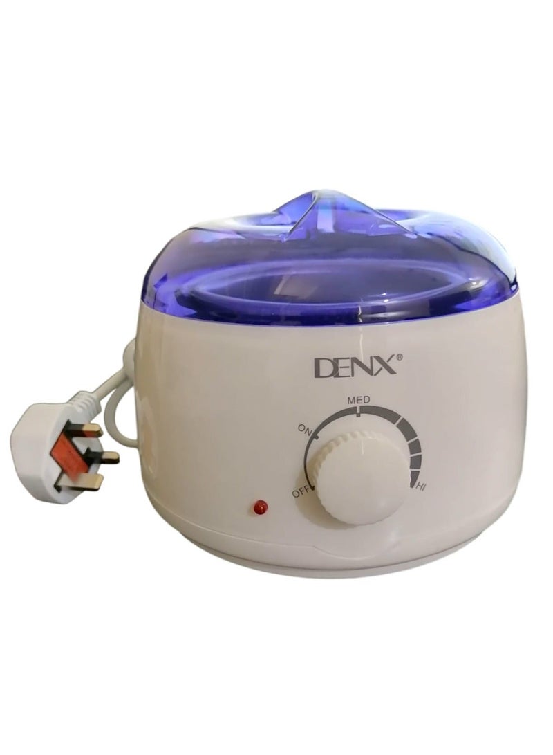 Denx Hair Removal Wax Heater 500ml White/Blue - Image 1
