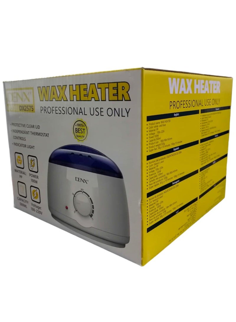 Denx Hair Removal Wax Heater 500ml White/Blue - Image 3
