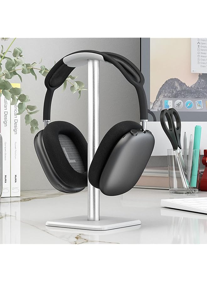 إيروريكس حامل سماعة رأس مع زوايا مستديرة وقاعدة عريضة منحنية من مادة TPU غير قابلة للانزلاق ومناسبة للأعمال التجارية باللون الأبيض - Image 3