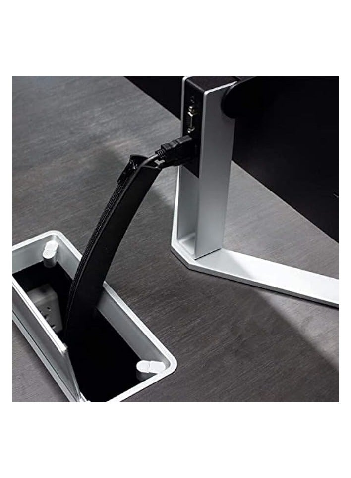 PROMASS Zipper Wire Wrap Covers, 20 inch Cord Organizer Sleeve with Zipper, Cord Organizer and Cable Protector, for TV, Computer, Office, Home Entertainment (4Pcs Black) - Image 5