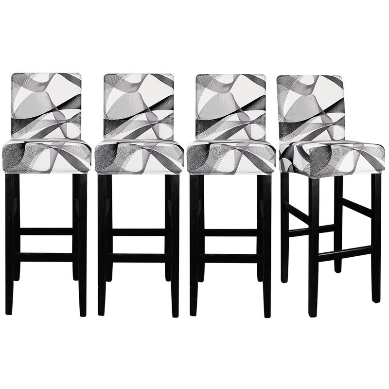 Lellen Jacquard Bar Chair Stool Cover  4 Pack Stretch Chair Slipcover Pattern for Short Swivel Dining ChairCounter Height Side Chairs839K