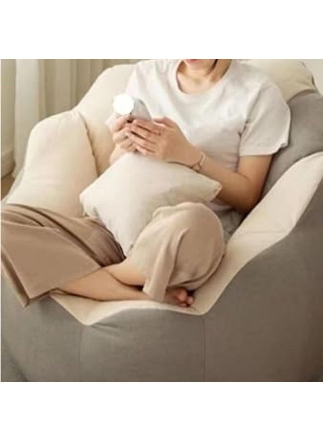 Zayn comforts Cozy Flower Single Sofa  Simple and Stylish Lounge Chair for Bedroom & Living Room (Beige) - Image 3