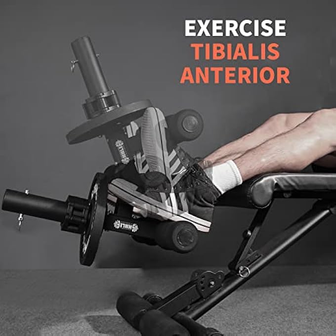 rayihni آلة تدريب عضلات الساق، آلة رفع كعب الساق، لتقوية الكاحل/الساق، تمرين الساق، تناسب أوزان 1'/2' - Image 3