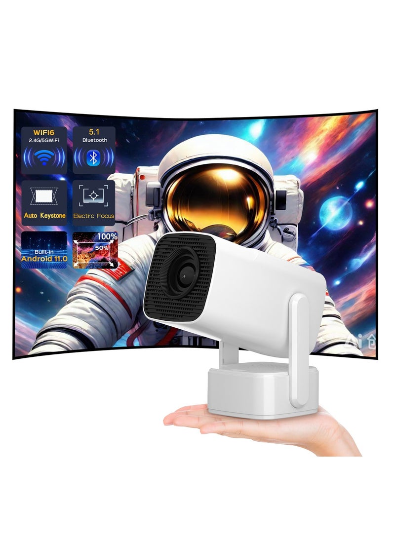 Furtey 5G WIFI Android Projector,Portable Home Theater Full HD 1080P Compatible with TV Stick/HDMI/USB/PS5/iOS  - Image 1
