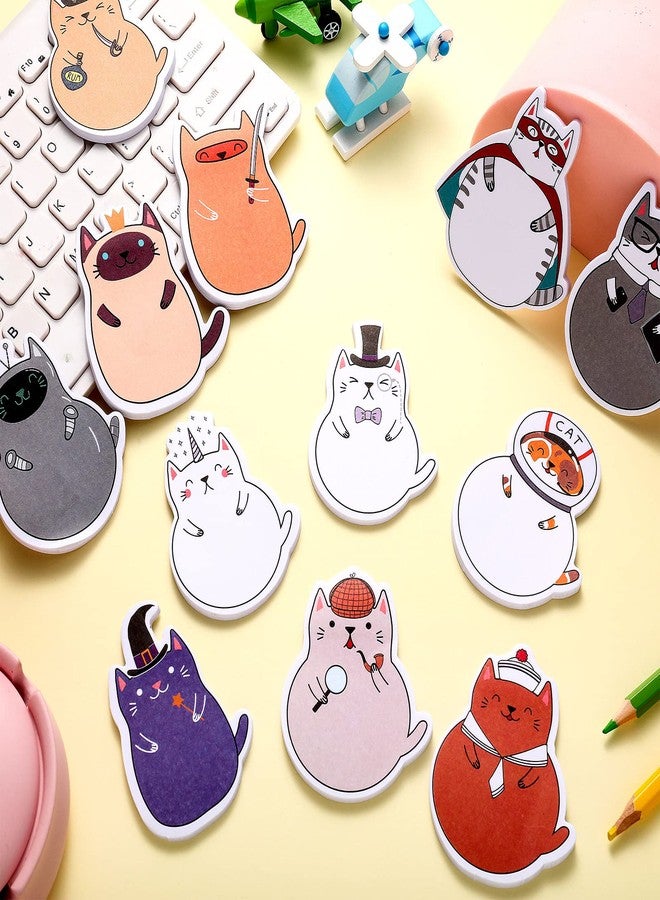 Chinco 24 Pads Cat Sticky Notes Set 720 Sheets Cute Sticky Note Bulk Fun Kawaii Animal Office Decor Gifts Self Adhesive Notepads for Students Back to School Gift Cat Lovers Classroom School Supplies - Image 4